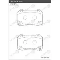 Тормозные колодки, дисковые, комплект ASIMCO ZMH3A5 8C68 D 1192333610 KD9010