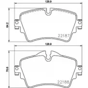 Тормозные колодки, дисковые, комплект HELLA C57TRAY 8DB 355 026-641 T 2410J 1193335529