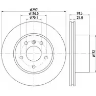 Тормозной диск HELLA 1193338655 8DD 355 122-712 SYLQM 5 4297PRO_HC_NA