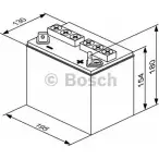 Аккумулятор 22 ач обратная 340 а 12 в 196x131x183 BOSCH 0092M4F590 1193434718 12V 22AH 340A 522 451 034