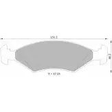 Тормозные колодки, дисковые, комплект Bosch 0 986 505 616 Ford Fiesta 4 (DX, JA, JB) Хэтчбек 1.3 i 50 л.с. 1995 – 2002 DB212 BP 5616