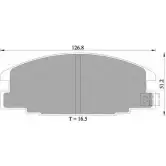 Тормозные колодки, дисковые, комплект Bosch D363-7347 0 986 505 700 Opel Frontera (A) 1 Кроссовер 2.3 TD (5JMWL4) 100 л.с. 1992 – 1998 BP 5700