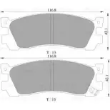Тормозные колодки, дисковые, комплект Bosch BP594 4 0 986 505 944 DB1222 1193485876
