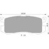 Тормозные колодки, дисковые, комплект Bosch 0 986 505 968 DB1115 BP59 68 1193485919