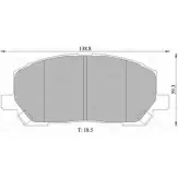 Тормозные колодки, дисковые, комплект Bosch 0 986 AB1 411 7761 -D884 Toyota Highlander (U20) 1 Кроссовер 3.3 4WD (MCU28) 233 л.с. 2003 – 2007 BP1411