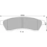 Тормозные колодки, дисковые, комплект Bosch 0 986 AB1 463 BP 1463 1193487533 DB1689