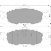 Тормозные колодки, дисковые, комплект Bosch Ford Mondeo 1 (FD, GBP) Хэтчбек 2.0 i 16V 4x4 136 л.с. 1993 – 1996 DB1299 BP 1490 0 986 AB1 490