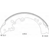 Тормозные колодки, комплект Bosch LJVDA BSH1 500 0 986 AB1 500 Toyota Fortuner (AN50, AN60) 1 Кроссовер 2.5 D 4D 4WD (RZN215. KUN50) 144 л.с. 2011 – 2015