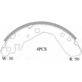 Тормозные колодки, комплект Bosch 6A3TL 1193487609 0 986 AB1 505 BSH1 505