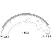 Тормозные колодки, комплект Bosch Suzuki Wagon R Plus (MM) 2 Хэтчбек 1.3 (RB 413) 76 л.с. 2000 – 2004 B1820 0 986 AB1 555 AC BS1820
