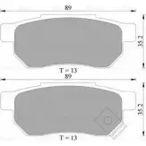 Тормозные колодки, дисковые, комплект Bosch BP2033 0 986 AB2 033 Honda City 6 (GM6) 2014 – 2020 7233-D 374