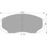 Тормозные колодки, дисковые, комплект Bosch Mitsubishi Lancer 7 (CB, CD, CC) 1993 – 1996 0 986 AB2 066 2 1650 7482-D602
