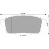 Тормозные колодки, дисковые, комплект Bosch Mazda CX-7 (ER) 1 Кроссовер 2.3 MZR DISI Turbo AWD 238 л.с. 2006 – 2014 BP2272 8378 -D1259 0 986 AB2 272