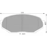 Тормозные колодки, дисковые, комплект Bosch Mitsubishi Pajero Mini BP243 8 6CNHGX9 0 986 AB2 438
