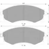 Тормозные колодки, дисковые, комплект Bosch K229 0 986 AB3 049 SsangYong Korando (KJ) 2 Кроссовер 2д 3.2 4x4 209 л.с. 1997 – 2002 BP304 9