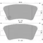Тормозные колодки, дисковые, комплект Bosch 0 986 AB3 121 Hyundai Veloster (FS) 1 Купе 1.6 MPI 132 л.с. 2011 – 2025 K307 BP 3121