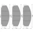 Тормозные колодки, дисковые, комплект Bosch 1193489615 B P3499 0 986 AB3 499 D827-7699