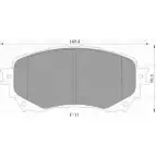 Тормозные колодки, дисковые, комплект Bosch D1711 B P3539 1193489700 0 986 AB3 539