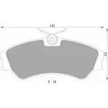 Тормозные колодки, дисковые, комплект Bosch Volkswagen Transporter (T4) 4 Автобус 1.9 TD 68 л.с. 1992 – 2003 0 986 AB4 446 BP444 6 DB1316