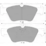 Тормозные колодки, дисковые, комплект Bosch D710-7583 0 986 AB4 993 BP499 3 Mercedes E-Class (S210) 2 Универсал 2.1 E 220 T CDI (206) 136 л.с. 1999 – 2003