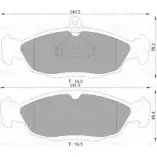 Тормозные колодки, дисковые, комплект Bosch 7563-D688 Opel Astra (F) 1 Хэтчбек 1.4 (F08) 82 л.с. 1992 – 1998 0 986 AB9 066 2 1353