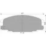 Тормозные колодки, дисковые, комплект Bosch 0 986 AB9 155 Opel Frontera (A) 1 Кроссовер 2.3 TD (5JMWL4) 100 л.с. 1992 – 1998 7253-D363 2 1544