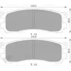 Тормозные колодки, дисковые, комплект Bosch 1193491617 BP925 8 0 986 AB9 258 DB1222