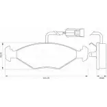 Тормозные колодки, дисковые, комплект Bosch Fiat Tempra (159) 2 Седан 2.0 i.e. Sx ?lcool 110 л.с. 1994 – 1998 PB 0032 0 986 BB0 027 FLS2Y