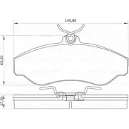 Тормозные колодки, дисковые, комплект Bosch Chevrolet Blazer 2 (S10) Кроссовер 5д 2.8 D 140 л.с. 2006 – 2009 488PWK PB 0048 0 986 BB0 041