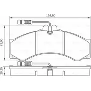 Тормозные колодки, дисковые, комплект Bosch Mercedes Sprinter (904) 1 Кабина с шасси 2.5 412 D 115 л.с. 1999 – 2001 BB 0091 A/2 0 986 BB0 062 D 949A