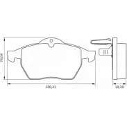 Тормозные колодки, дисковые, комплект Bosch 0 986 BB0 064 BB 0096 D 0736-734 Audi A4 (B5) 1 Универсал 2.8 190 л.с. 1999 – 2000