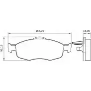 Тормозные колодки, дисковые, комплект Bosch BB 0118 PB 0118 0 986 BB0 084 Ford Scorpio 2 (FE, GFR, GGR) Универсал 2.0 i 16V 136 л.с. 1994 – 1998