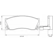 Тормозные колодки, дисковые, комплект Bosch 0 986 BB0 090 Suzuki Swift PB 0125 Y2M01F0