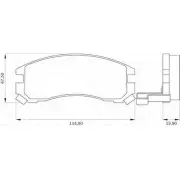 Тормозные колодки, дисковые, комплект Bosch 0 986 BB0 091 Suzuki Swift PB 0126 0G9KXFH