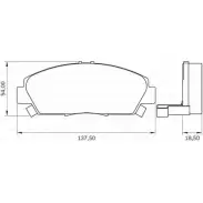 Тормозные колодки, дисковые, комплект Bosch Honda Accord 6 (CK, CG, CH) Седан 2.4 (CG5) 160 л.с. 1999 – 1999 0 986 BB0 097 BB 0132 PB 0132