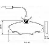 Тормозные колодки, дисковые, комплект Bosch 0 986 BB0 119 1193493595 PB 0157 LAFLMV