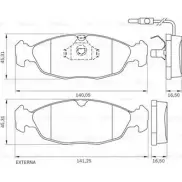 Тормозные колодки, дисковые, комплект Bosch PB 0246 A/2 Peugeot 306 1 (7B, N3, N5) Седан 1.8 Sx 16V 117 л.с. 1999 – 2003 BB 0246 A/2 0 986 BB0 146