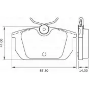 Тормозные колодки, дисковые, комплект Bosch PB 0259 Fiat Tempra (159) 2 Седан 1.9 D (159.AG) 65 л.с. 1991 – 1996 0 986 BB0 159 BB 0259