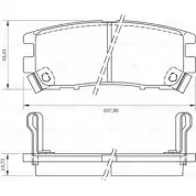 Тормозные колодки, дисковые, комплект Bosch Mitsubishi Pajero 2 (V23, V43, V23C) Внедорожник 2д 2.5 TD 4WD (V24C. V24W) 99 л.с. 1990 – 2000 D 0567 BB 0264 0 986 BB0 164