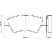 Тормозные колодки, дисковые, комплект Bosch PB 0578 0 986 BB0 578 BB 0578 Renault Kangoo (FC) 1 Фургон 1.6 90 л.с. 1999 – 2001