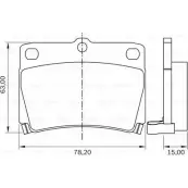 Тормозные колодки, дисковые, комплект Bosch PB 0583 0 986 BB0 583 1193493798 12DXU0