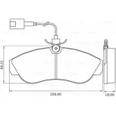 Тормозные колодки, дисковые, комплект Bosch 0 986 BB0 707 PE 0408 Fiat Ducato (230) 1 Фургон 2.8 JTD 140 л.с. 1997 – 2005 6Q1ZX