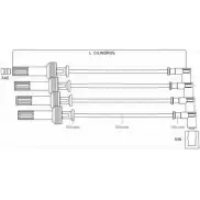 Высоковольтные провода зажигания Bosch 1193520317 WKUP WL5 H6VJE6U F 000 99C 070