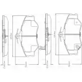 Тормозные колодки, дисковые, комплект Bosch F 03A 150 011 BA 1137 1193532138 8247-D1137