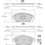 Тормозные колодки, дисковые, комплект Bosch BA 1176 8290-D1176 F 03A 150 019 1193532152