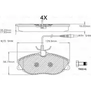 Тормозные колодки, дисковые, комплект Bosch F 03A 150 026 8342-D1221 BA 1221 1193532160