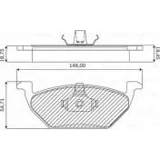 Тормозные колодки, дисковые, комплект Bosch 7635-D768 BN 0768 F 03B 050 024 Volkswagen Polo (9N) 4 Хэтчбек 1.6 Total Flex 104 л.с. 2008 – 2012