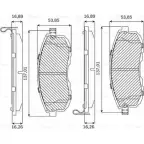 Тормозные колодки, дисковые, комплект Bosch BN 0815 8530-D815 F 03B 050 041 1193532268