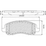 Тормозные колодки, дисковые, комплект Bosch F 03B 050 059 Mitsubishi Lancer 10 (CZ4A) Седан 2.4 i 170 л.с. 2008 – 2025 BN 0866 7741-D866,8338-D866,8402-D1285