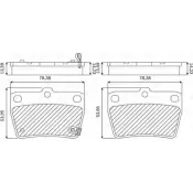 Тормозные колодки, дисковые, комплект Bosch 7955-D1051 Chery Tiggo (T11) 2 Кроссовер 2.0 129 л.с. 2012 – 2025 F 03B 050 125 BN 1051